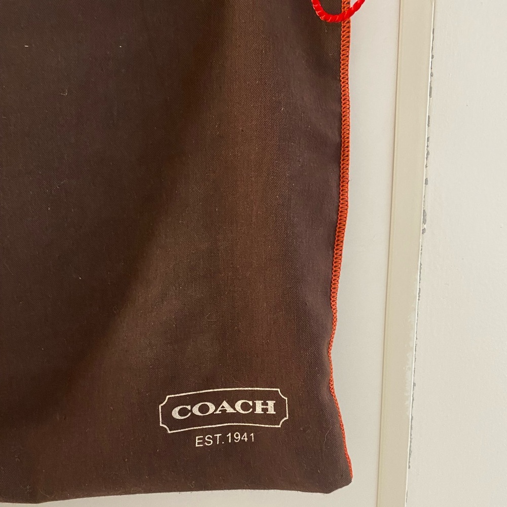NWOT Large Coach Brown Duster Drawstring Bag